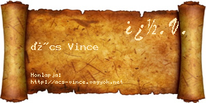 Ács Vince névjegykártya