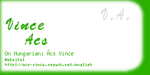 vince acs business card