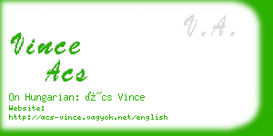 vince acs business card